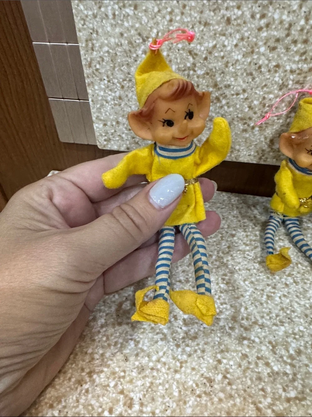 Vintage rubber face elves. Knee huggers